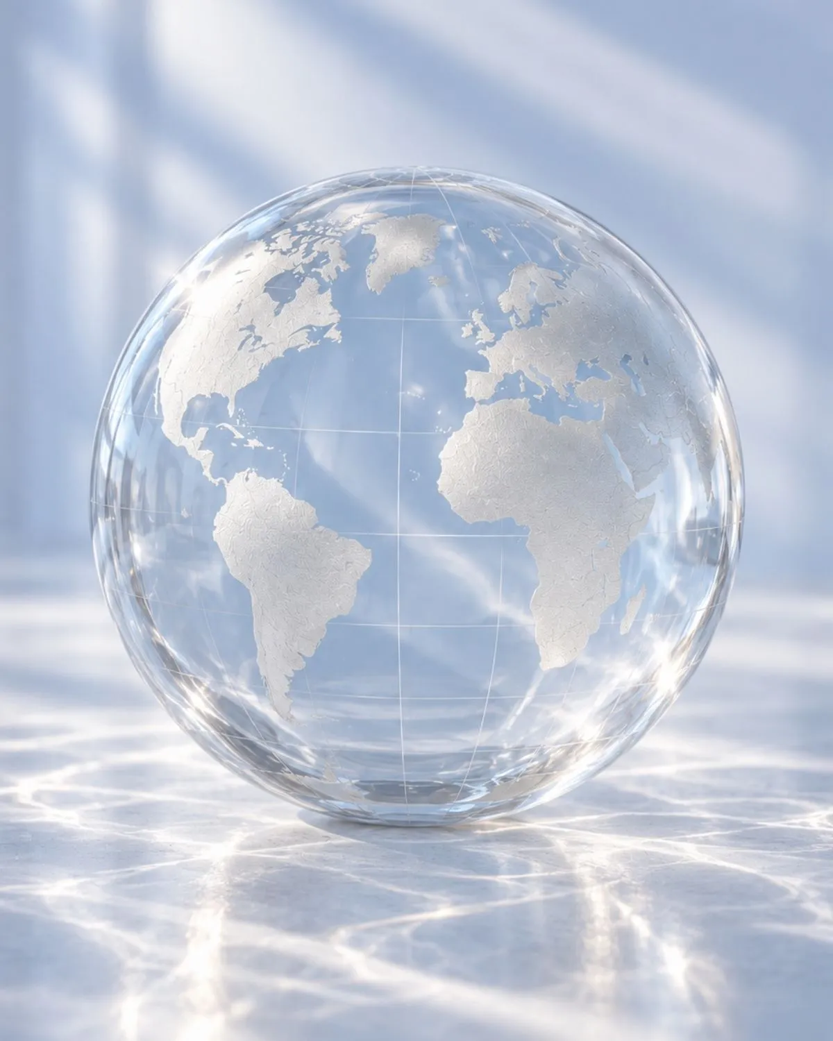 Carte du monde évoquant l'accompagnement SEO d'une clientèle internationale
